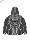 CHENPENG streamer short down jacket CP23AWJ057-A silver gray